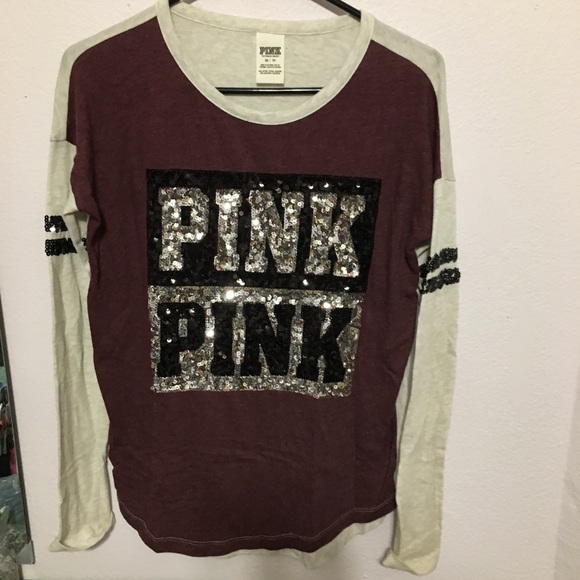 XS Victoria’s Secret PINK sparkle shit! Sequins!!! - Picture 1 of 6